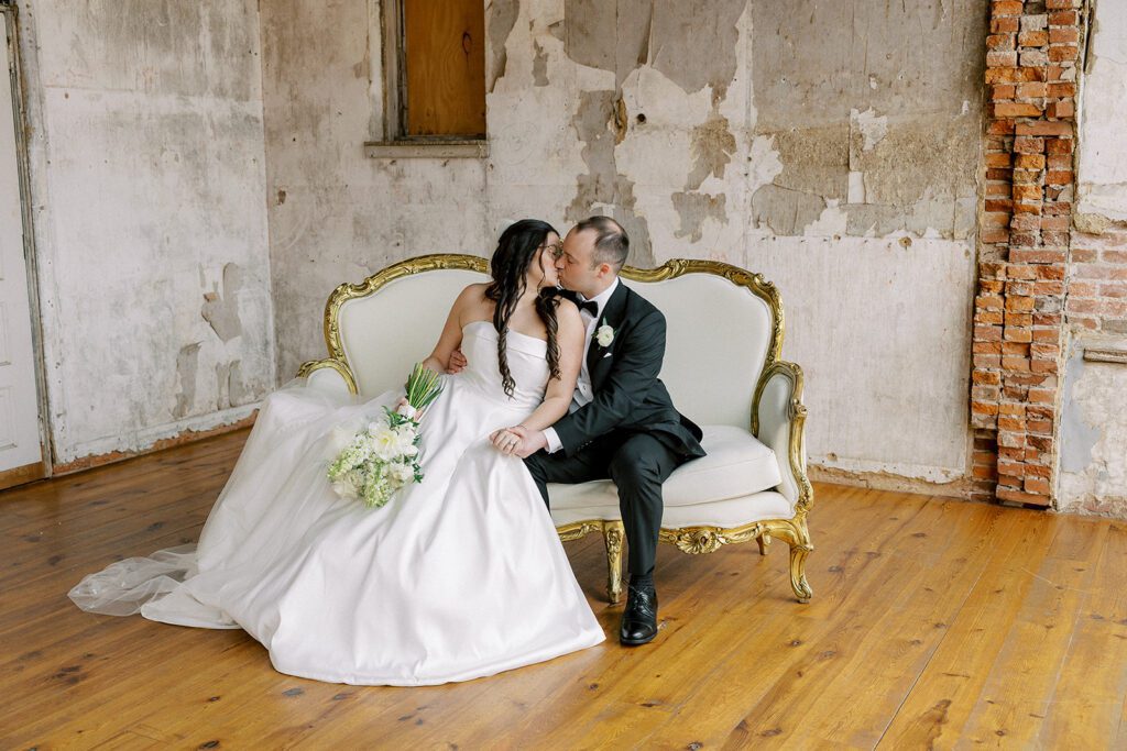 Bride and groom during their wedding at Excelsior in Lancaster, Pennsylvania